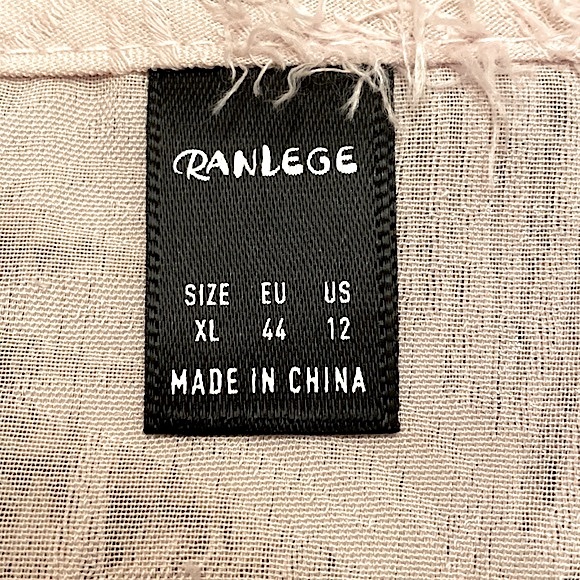 Ranlege Blush Pink Eyelash Design SZ 12 Boho Chic Cottagecore Romantic Top - Picture 8 of 9